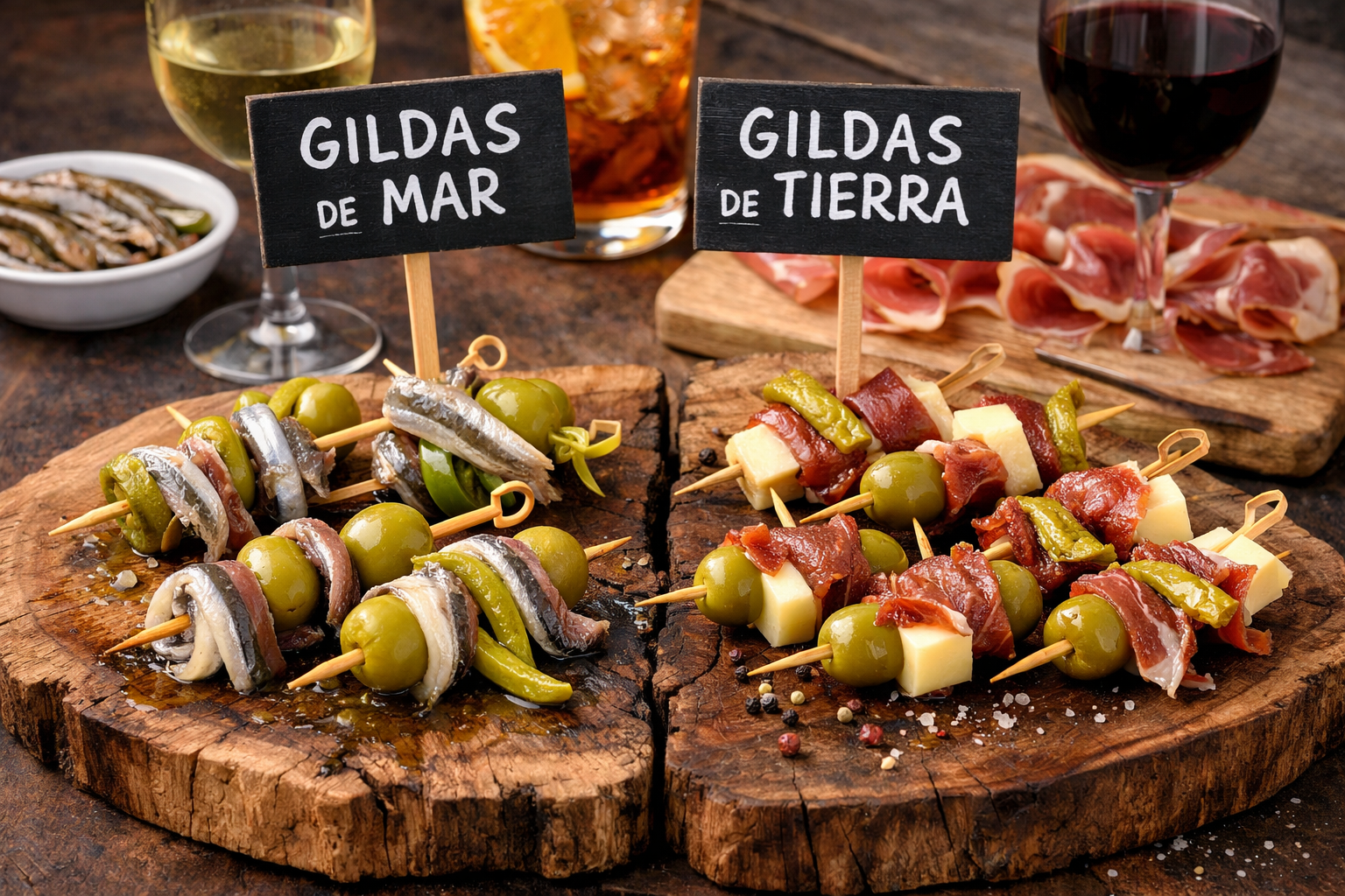Gildas de mar y gildas de tierra