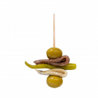 Gilda de matrimonio gourmet con anchoa y boquerón para bares