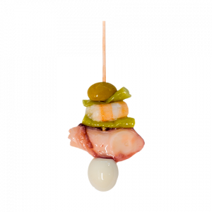 Gilda del mar gourmet con boquerón y pulpo para hostelería